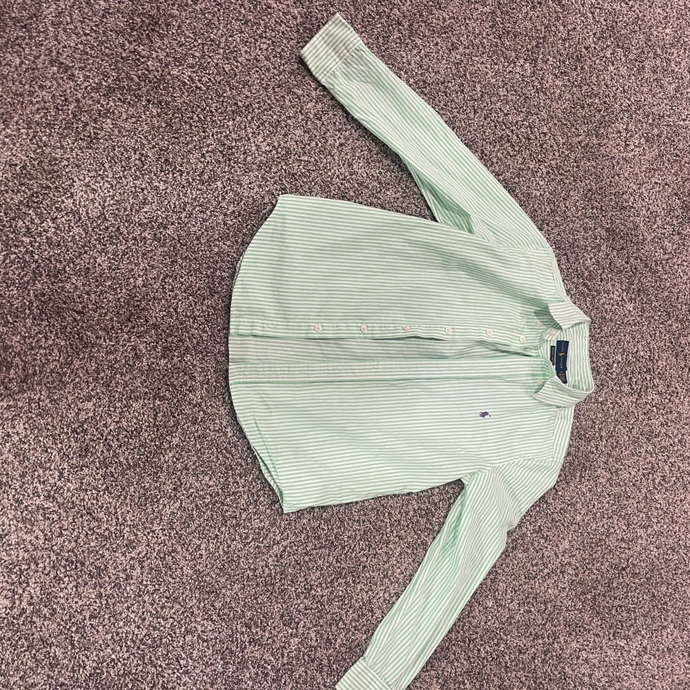 Ralph Lauren Mint Striped Shirt